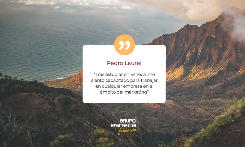 Pedro Laurel Elobo: “Tras estudiar en Esneca, me siento capacitado para trabajar en cualquier empresa en el ámbito del marketing”